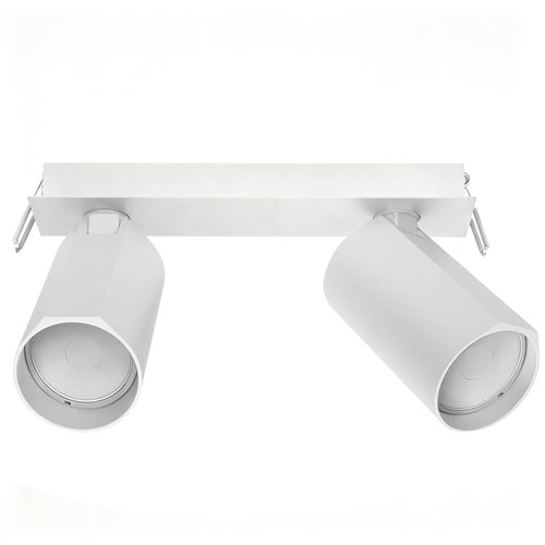 Lampa wpuszczana 20cm z reflektorami SpotLine 2xGU10 biała