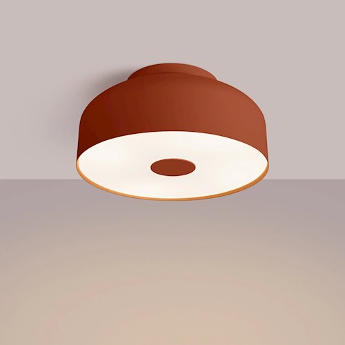Lampa sufitowa okrągła Omiq 4xE27 ochra czerwona