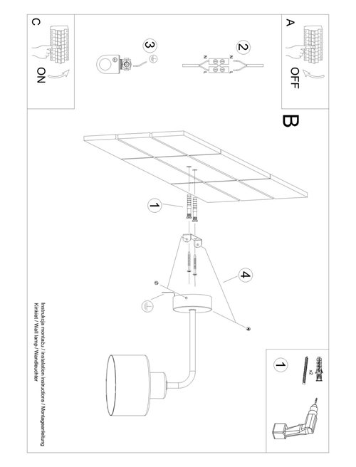 Kinkiet industrialny SAVAR 1xE27 czarny