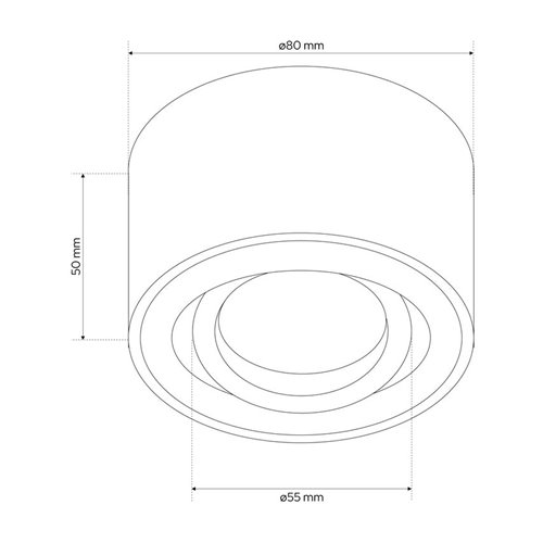 Oprawa sufitowa Mini Tuba ZALDA 1xLED biała