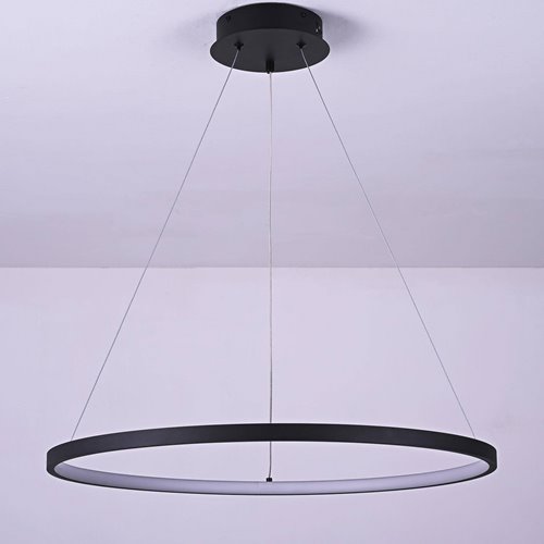 Lampa wisząca LED okrągła Perro 36W czarna