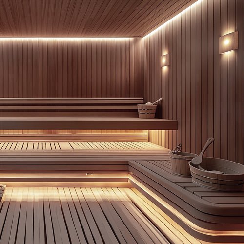 Taśma LED 24V COB IP68 Sauna Line 10W 480 LED Zimna 5m