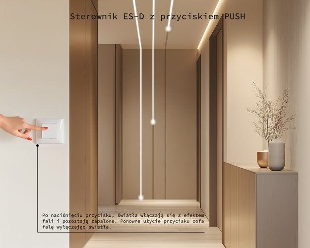 Sterownik LED schodowy Digital ES-D z czujnikami ruchu