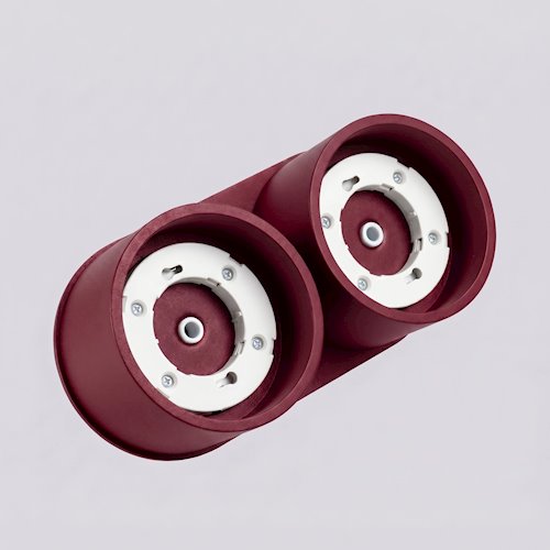 Lampa sufitowa podwójna tuba Modo 2xGx53 burgundowa