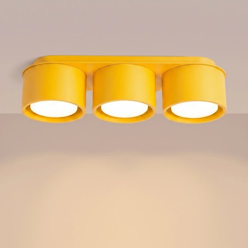 Lampa sufitowa potrójna tuba Modo 3xGx53 żółta