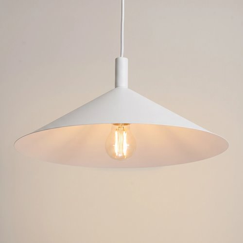 Lampa wisząca stożkowy klosz Nox 40cm 1xE27 biała