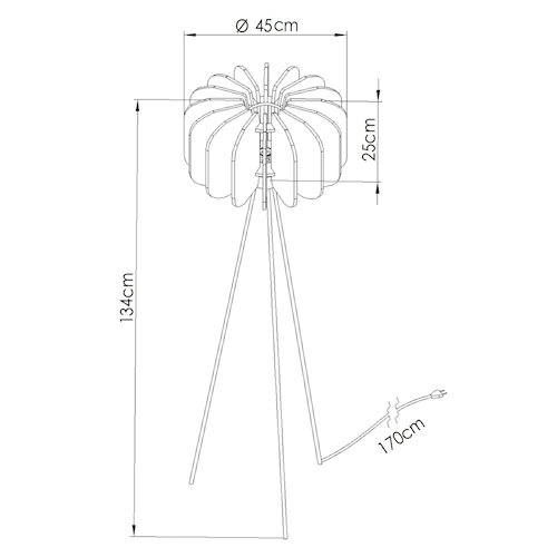 Lampa podłogowa filcowa Mula 45cm 1xE27 granatowa