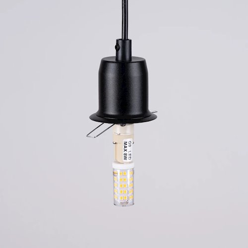 Lampa wisząca nowoczesna kula Hyperion 1xG9 czarna