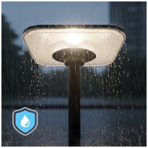 Lampa parkowa LED solarna Square 25W 3CCT z pilotem