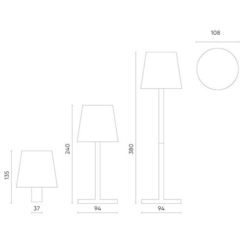 Lampa stołowa LED 4w1 3,5W 400lm CCT czarna 2x2000mAh