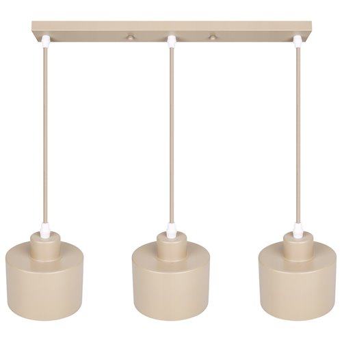Lampa wisząca Loft 3xE27 Elena listwa 50cm beżowa