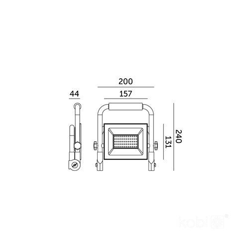 Halogen LED przenośny 50W 4250lm z przewodem 1,3m