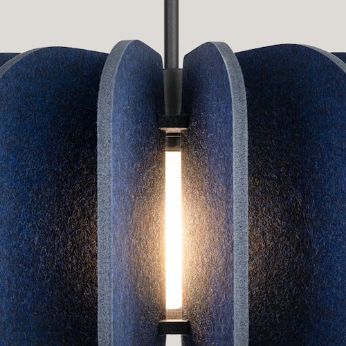 Lampa wisząca filcowa Mula 45 cm 1xE27 granatowa