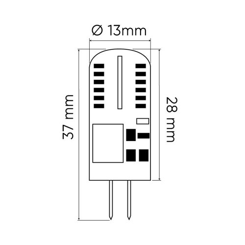 Żarówka LED G4 12V 2W DC 3000K biała ciepła silikon