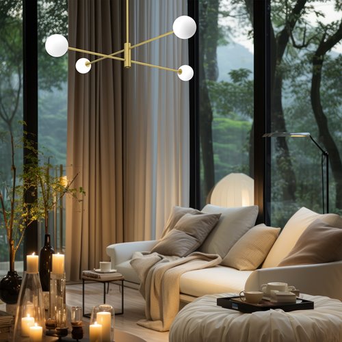 Lampa sufitowa 4-punktowa Dori Złota 4xG9