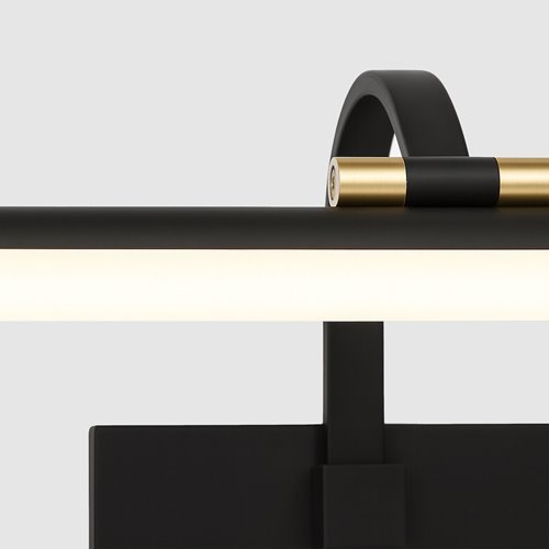 Kinkiet LED nad lustro Vinci 12W 40cm czarny 4000K