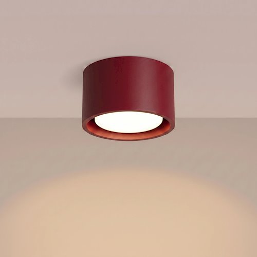 Lampa sufitowa tuba Modo 1xGx53 burgundowa