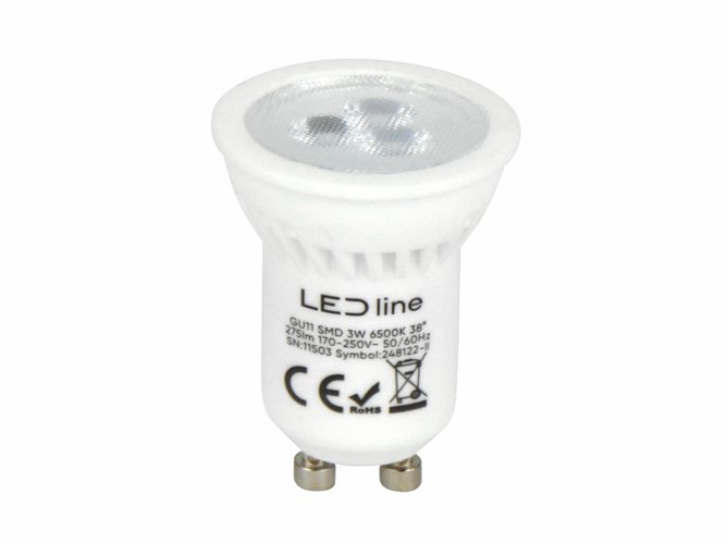 Żarówka LED GU11 Prime 3W 330lm 38st. Zimna