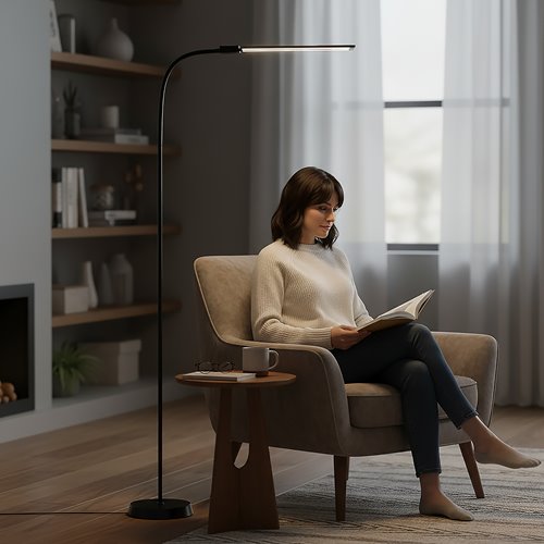 Lampa podłogowa LED Teilo Duo 14W 150cm 3CCT czarna