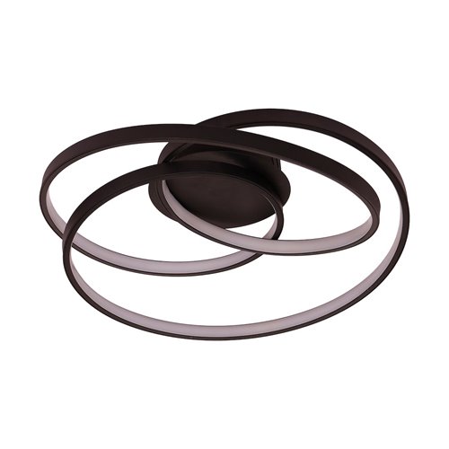 Lampa sufitowa LED okręgi Turner 32W czarna 4000K