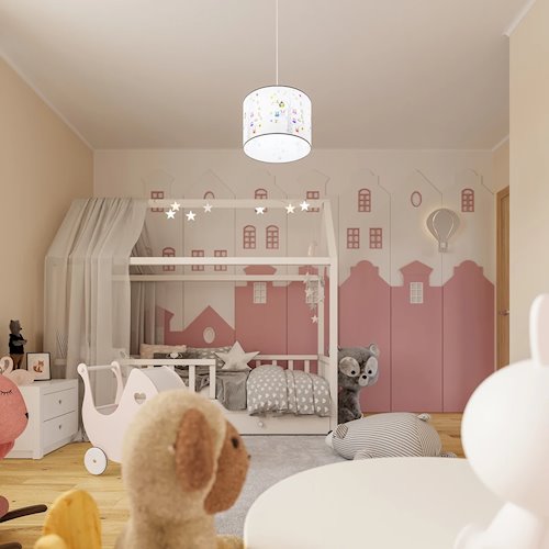 Lampa wisząca dziecięca Owls 40 1xE27 wielokolorowa