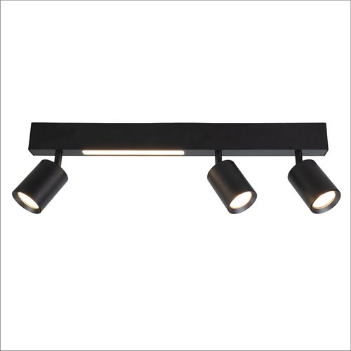 Kinkiet liniowy LED 5W + trzy reflektory GU10 - czarny