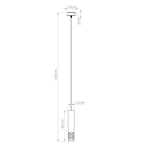 Lampa wisząca tuba Liro 1xGU10 biała