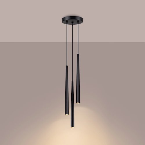 Lampa wisząca potrójna Bliss 3xG9 okrągła czarna