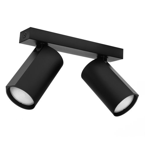 Lampa natynkowa 20cm z reflektorami SpotLine 2xGU10 czarna