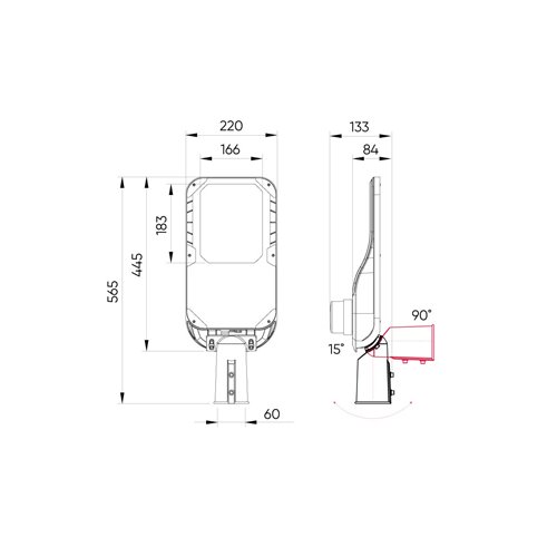 Lampa uliczna LED 100W Camino 14000lm 4000K