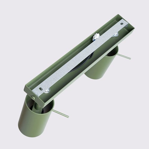 Kinkiet listwa z reflektorami Ring 2xGU10 zielony oliwkowy