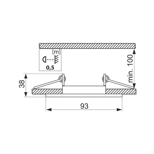 Oprawa halogenowa GU10 kwadrat Ring aluminiowa czarna