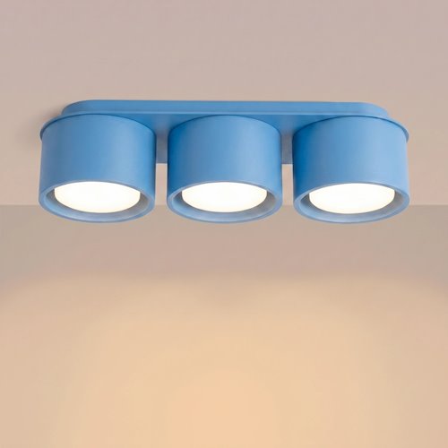 Lampa sufitowa potrójna tuba Modo 3xGx53 błękitna