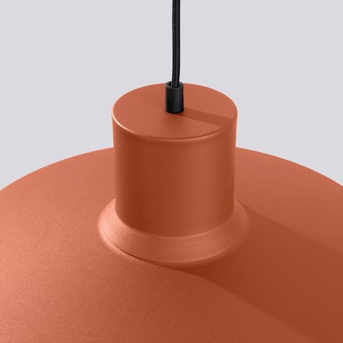 Lampa wisząca klasyczna Bilo 1xE27 ochra czerwona