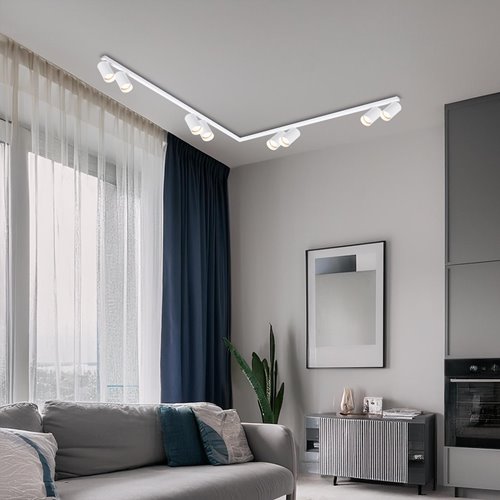 Lampa sufitowa z reflektorami Hero 8xGU10 biała