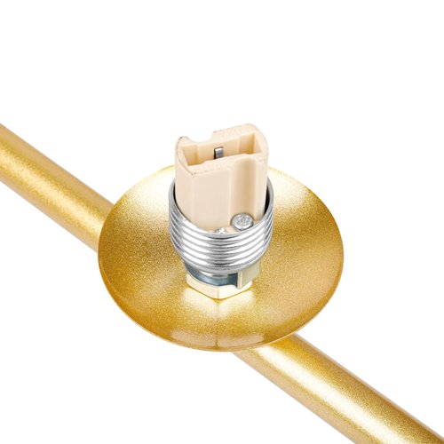 Złota lampa sufitowa mleczne kule 6xG9 58cm