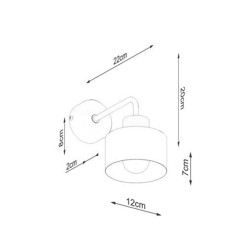 Kinkiet industrialny SAVAR 1xE27 czarny