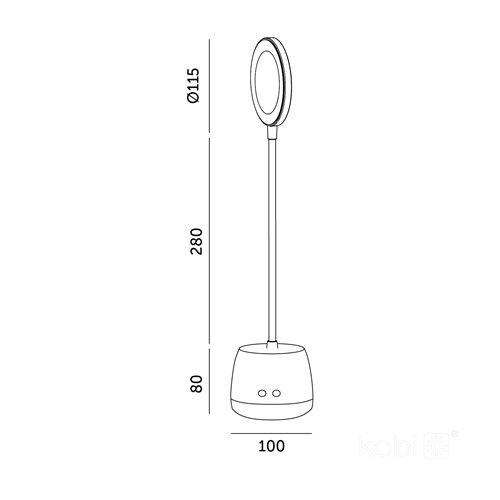 Lampka biurkowa LED 5W z koszykiem 1200mAh czarna
