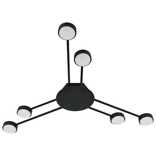 Żyrandol sufitowy Vecto 6xGX53 geometryczny czarny