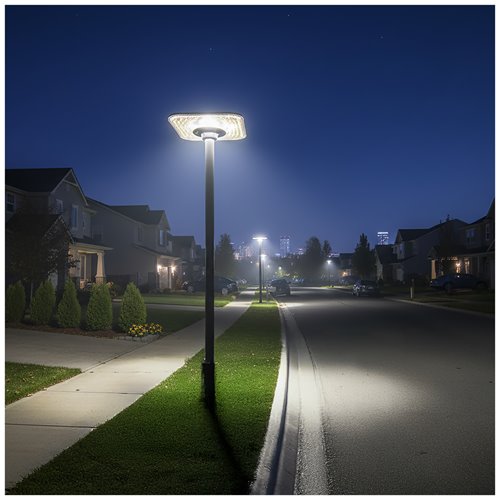 Lampa parkowa LED solarna Square 25W 3CCT z pilotem