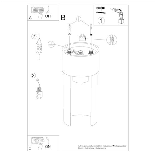 Lampa sufitowa nowoczesna Flash 1xE27 biała