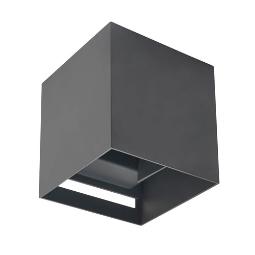 Kinkiet elewacyjny G9 Cube Lite 10x10 cm IP65 szary