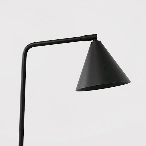 Lampa biurkowa ze stożkowym kloszem Nox 1xE14 czarna
