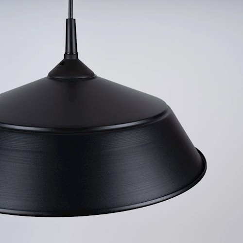 Lampa wisząca z okrągłym kloszem Frika 1xE27 czarna