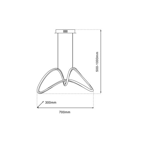 Lampa wisząca LED Lorezzo 48W 2400lm 4000K Czarna