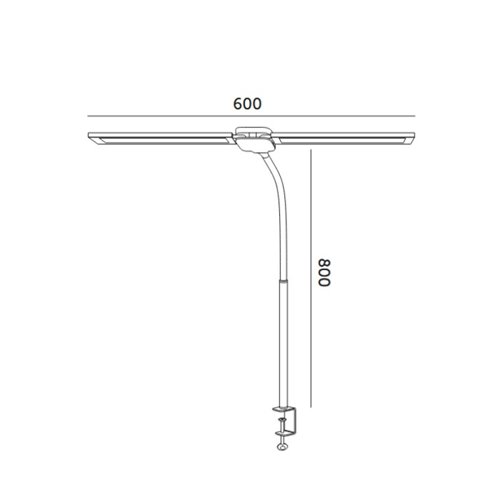 Lampka biurkowa LED Tenuix Duo przykręcana 14W CCT czarna