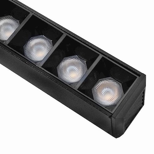Lampa magnetyczna z diodami czarna Zigbee CCT 24W 44cm