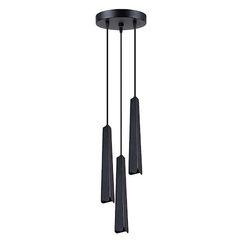 Lampa wisząca potrójna Prysm okrągła 3xG9 czarna