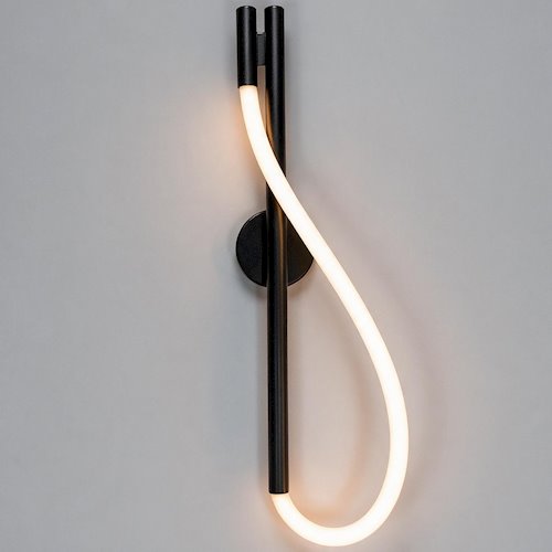 Kinkiet ścienny LED Serpente 12W CCT wężyk gładki - czarny