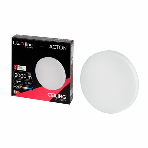 Plafon LED IP54 okrągły Action 18W 2000lm 4000K